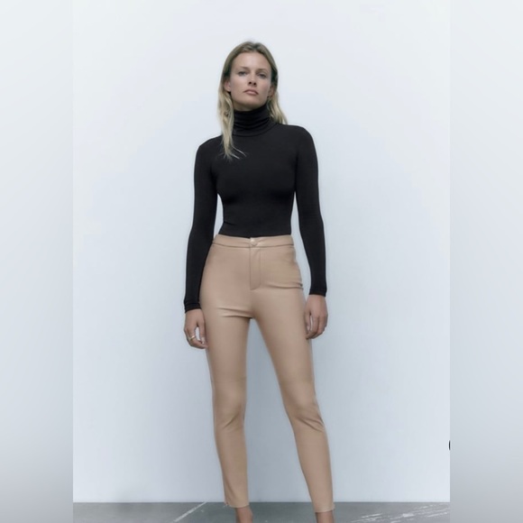 ZARA faux leather leggings NWT - Picture 1 of 4